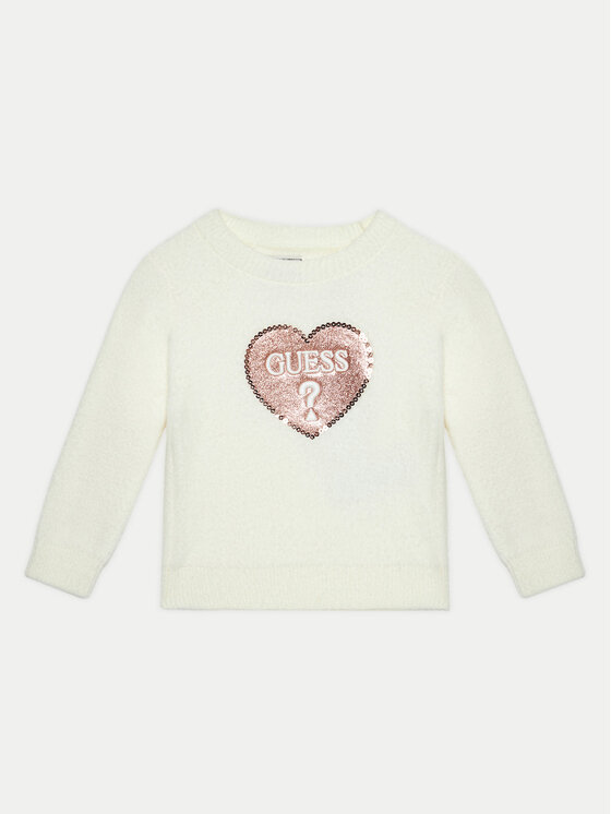 Guess Guess Pulover K4BR02 Z3220 Écru Regular Fit