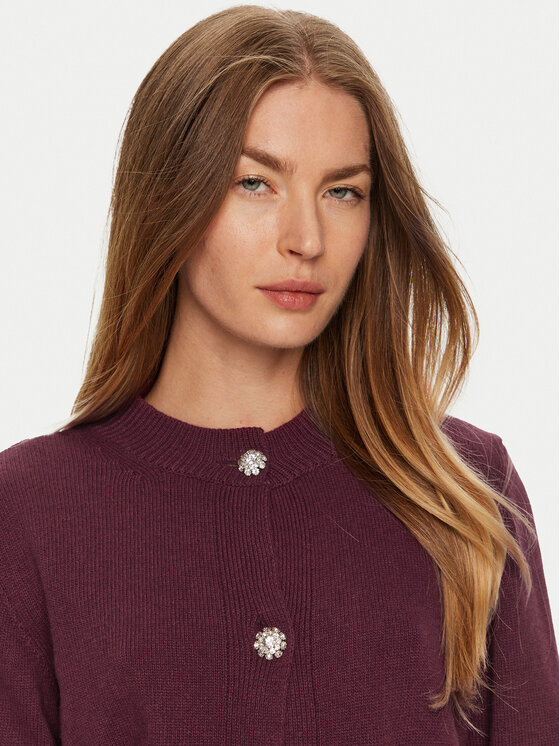 ViCOLO ViCOLO Kardigan 77100S Bordowy Regular Fit