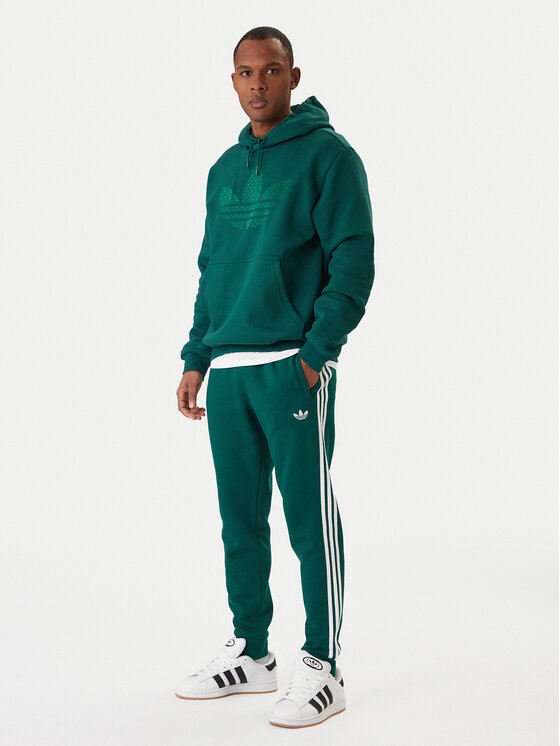 adidas adidas Sportinės kelnės 3-Stripes KE3559 Žalia Slim Fit