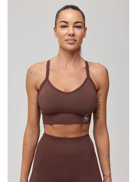 ROUGH RADICAL ROUGH RADICAL Biustonosz sportowy SEAMLESS CLASSIC SPORTS BRA Brązowy