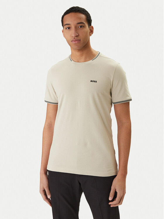 BOSS Tricou Taul 50521245 Bej Regular Fit