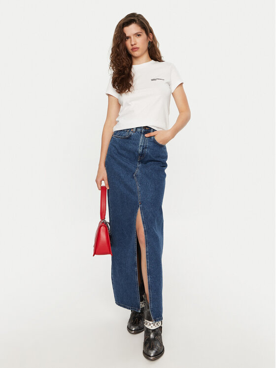 Karl Lagerfeld Jeans Karl Lagerfeld Jeans Majica A1W17004 Bela Slim Fit