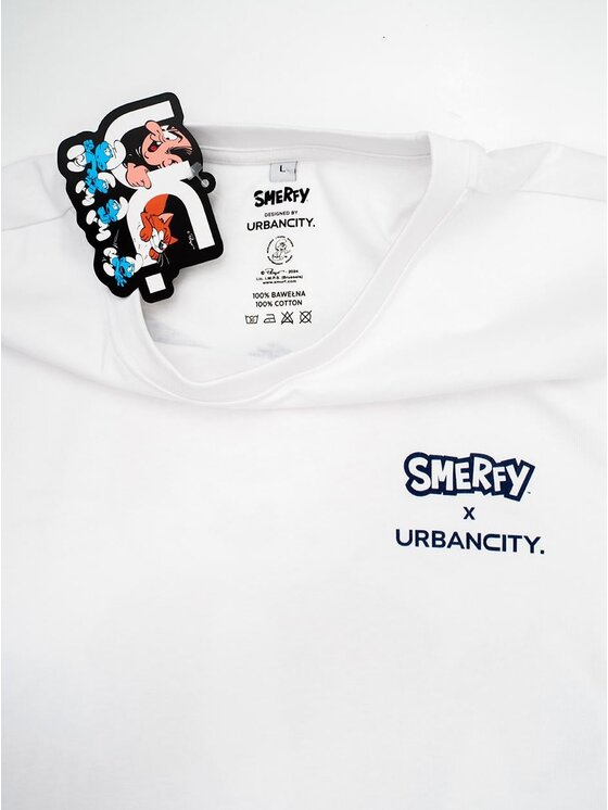 Smerfy Smerfy T-Shirt 118521 Biały Oversize
