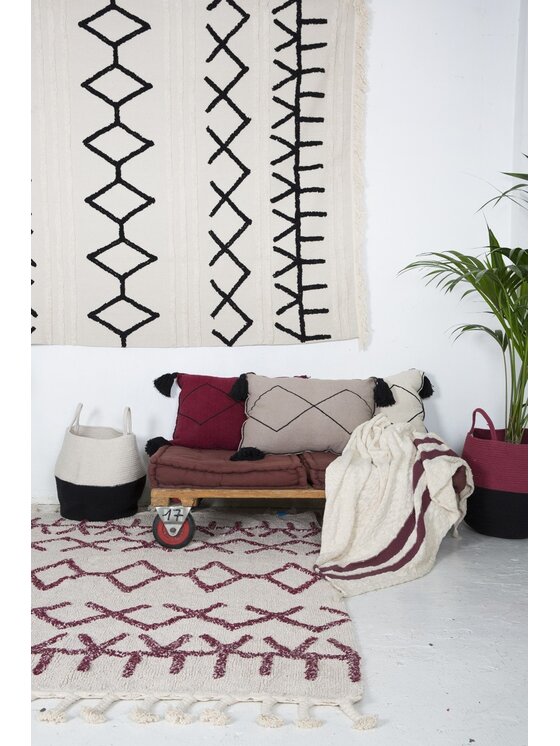 Lorena Canals Lorena Canals Przechowywanie Kosz dekoracyjny Zoco Black/Aubergine Czarny