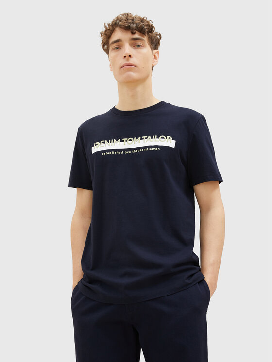 Tom Tailor Denim T-Shirt 1037653 Dunkelblau Basic Fit | Modivo.de