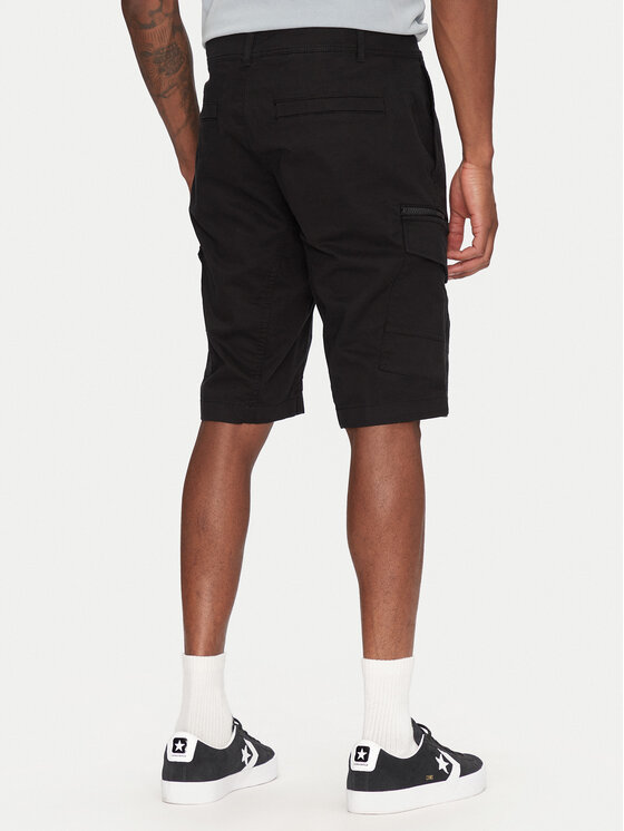 Tom Tailor Denim Tom Tailor Denim Stoffshorts 1044836 Schwarz Regular Fit