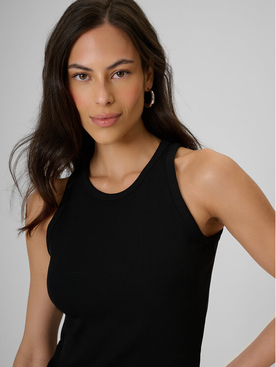 4F 4F Tank top ESSENTIAL Czarny Slim Fit