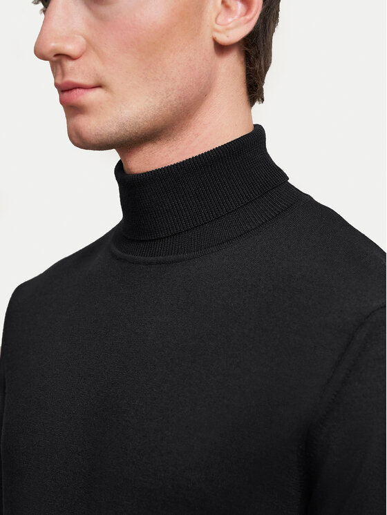 Bugatti Bugatti Rollkragenpullover 7700 65540B Schwarz Regular Fit