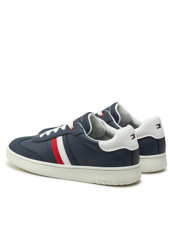 Tommy Hilfiger Tommy Hilfiger Sneakersy Stripe Low Cut Lace-Up Sneaker T3X9-33851-1269 S Granatowy
