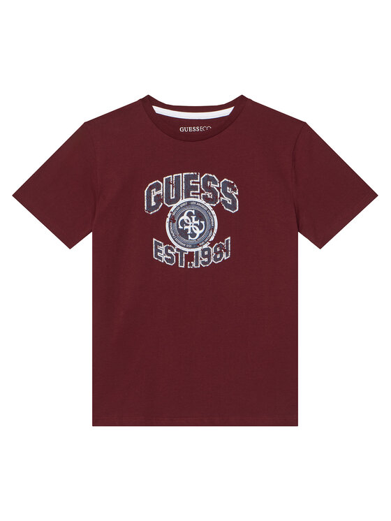 Guess Tricou L6RI13 K8HM4 Vișiniu Regular Fit