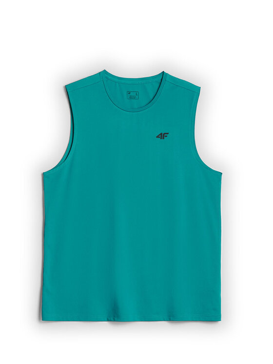 4F 4F Koszulka techniczna BASIC+ Turkusowy Regular Fit
