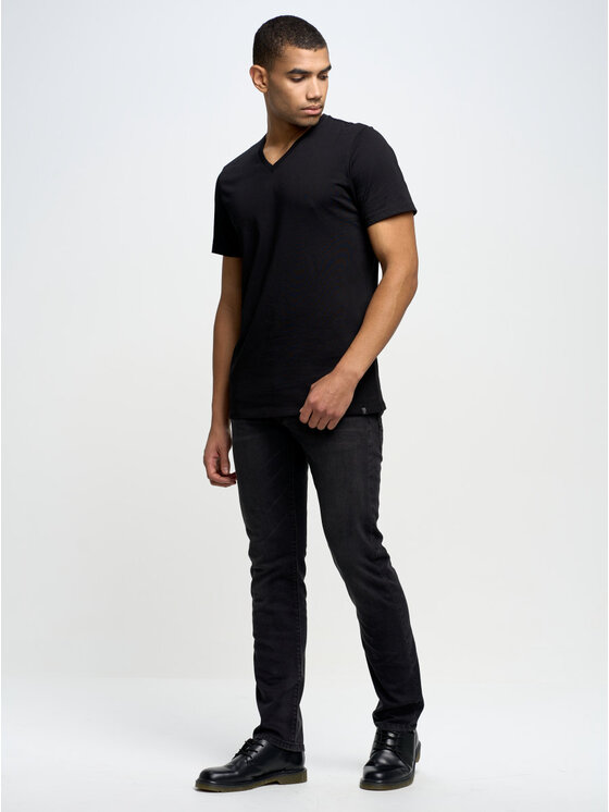 BIG STAR BIG STAR T-Shirt basicov_906 Czarny Slim Fit