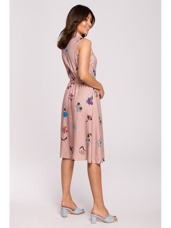 BeWear BeWear Sukienka codzienna B230 Różowy Comfort Fit