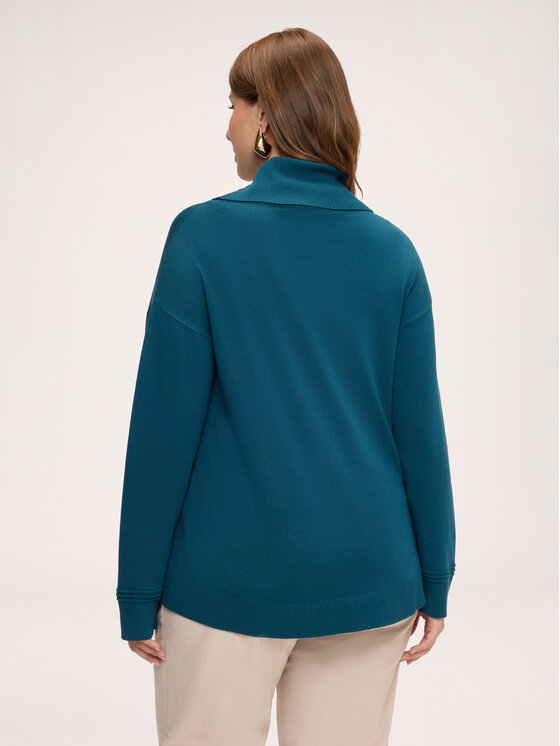 Fiorella Rubino Fiorella Rubino Sweter M277L008559N034 Turkusowy Over Fit