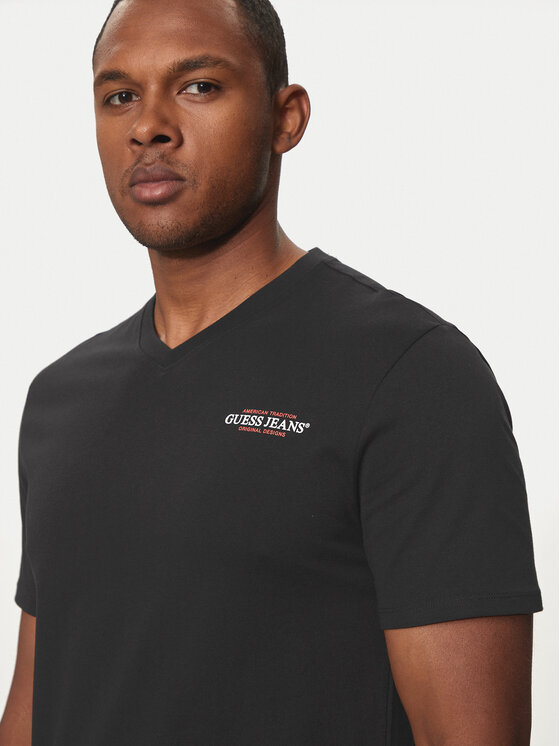 Guess Jeans Guess Jeans T-Shirt M4YI50 K8HM0 Μαύρο Slim Fit