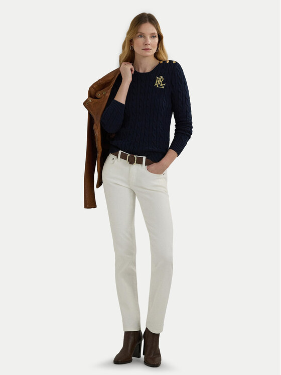 LAUREN RALPH LAUREN LAUREN RALPH LAUREN Sweter 200932223003 Granatowy Regular Fit
