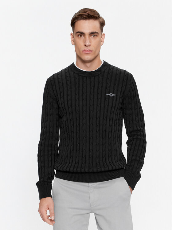 Aeronautica Militare Aeronautica Militare Светр 232MA1407L475 Чорний Regular Fit