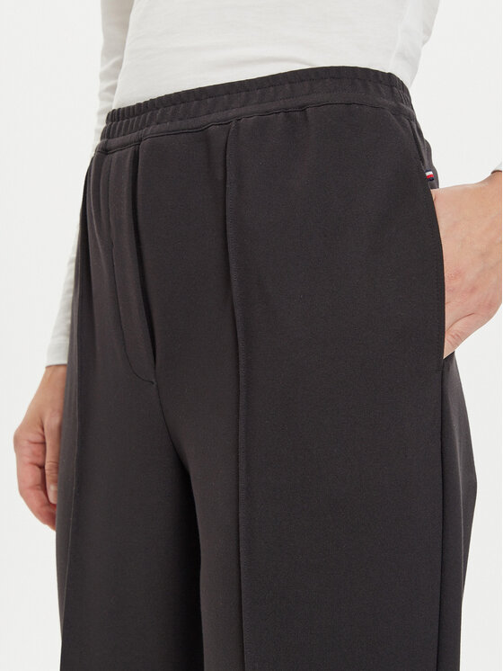 Tommy Hilfiger Tommy Hilfiger Παντελόνι υφασμάτινο WW0WW43633 Μαύρο Straight Fit