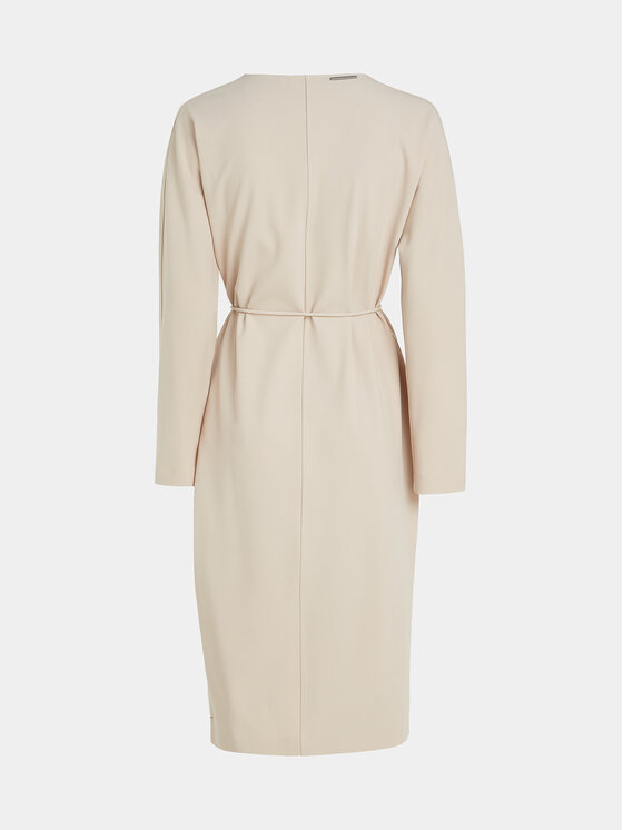 Calvin Klein Calvin Klein Ежедневна рокля K20K206148 Екрю Regular Fit