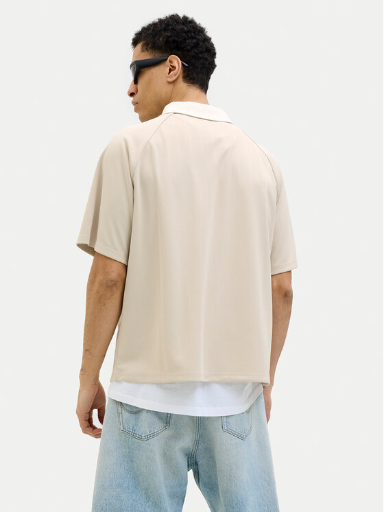 Jack & Jones Jack & Jones Polokošeľa Lido 12276758 Béžová Loose Fit