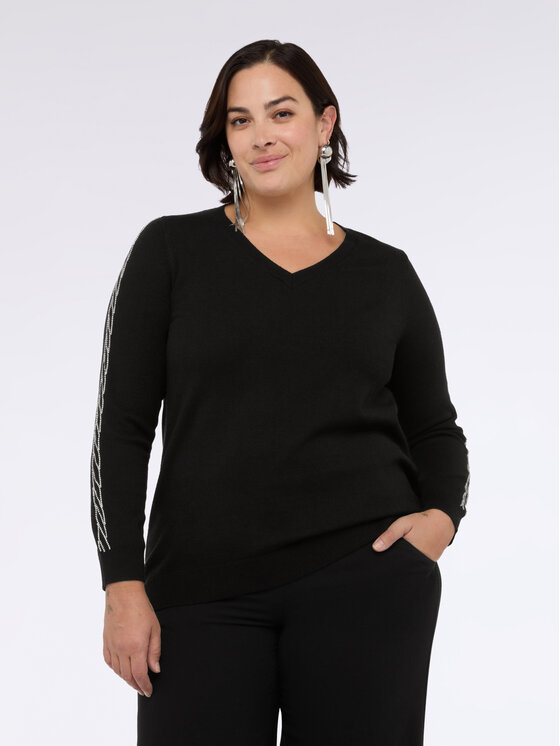 Fiorella Rubino Fiorella Rubino Sweter M094L008367N033 Czarny Regular Fit