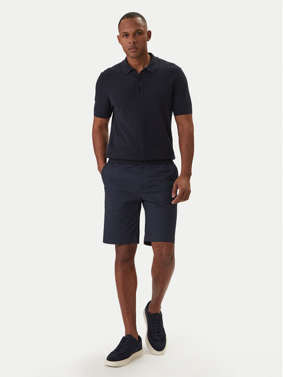 Calvin Klein Calvin Klein Kratke hlače iz tkanine LV04LF622G Mornarsko modra Slim Fit