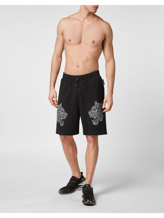 Plein Sport Plein Sport Pantaloncini 2585 Nero Jogger Fit