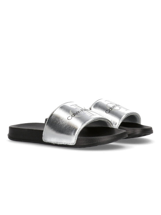 Calvin Klein Jeans Calvin Klein Jeans Klapki V3A0-80318-1367904 Srebrny
