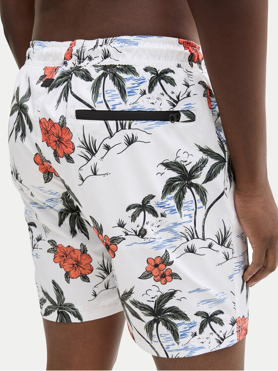 Tom Tailor Denim Tom Tailor Denim Badeshorts 1044696 Weiß Regular Fit