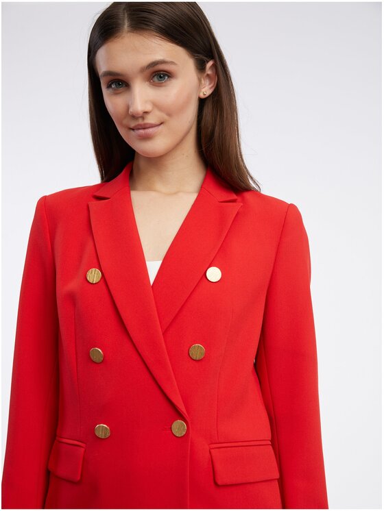 Orsay Orsay Marynarka 499019318000__34 Czerwony Regular Fit