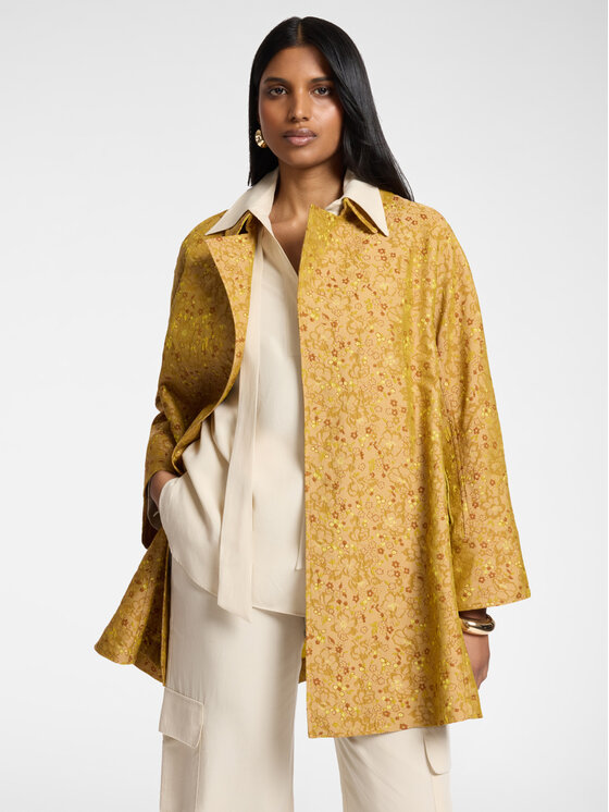 Elena Mirò Elena Mirò Płaszcz zimowy F239P100195N001 Żółty A-Line Fit