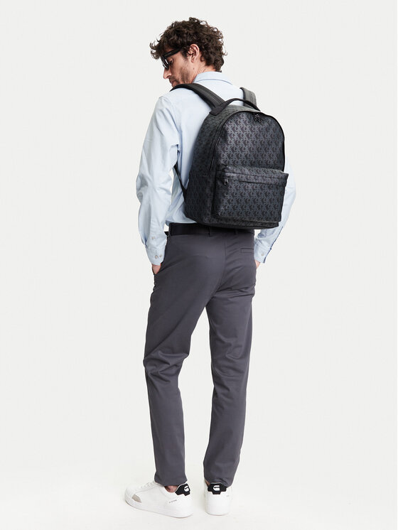 Calvin Klein Jeans Calvin Klein Jeans Plecak Matte Aop Center Zip Bp 43 LV04G3112G Czarny