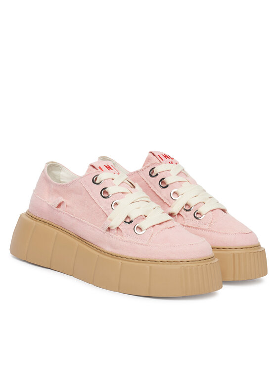 Inuikii Inuikii Sneakersy Matilda Frayed 1001-001-0181 Světle růžová