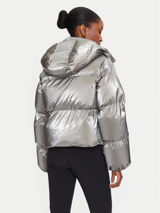 Elisabetta Franchi Elisabetta Franchi Μπουφάν χειμωνιάτικο PI-77D-46E2-V570 Ασημί Regular Fit
