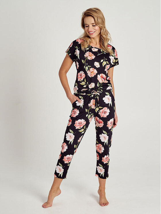 Taro Taro Piżama TA3136-01 Czarny Basic Fit