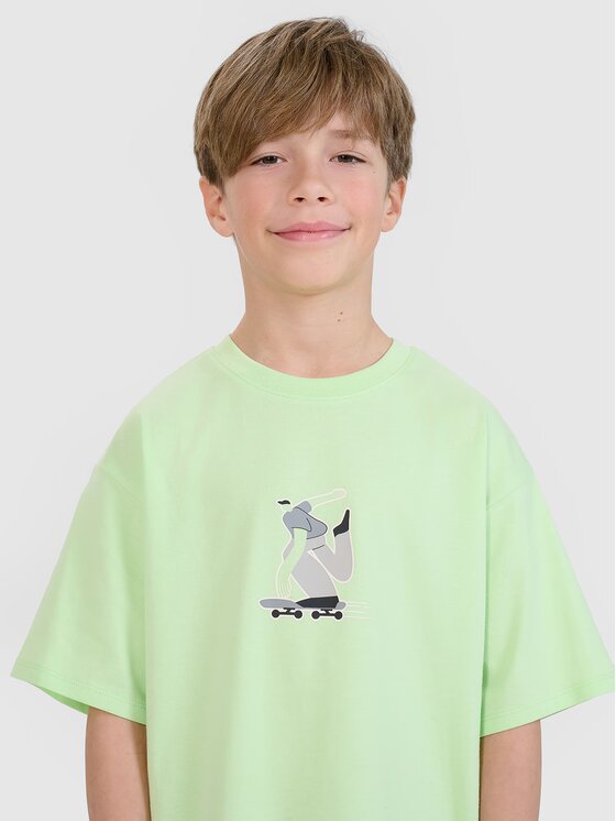 4F 4F T-shirt 4FJRSS25TTSHM2641-45S Verde Oversize