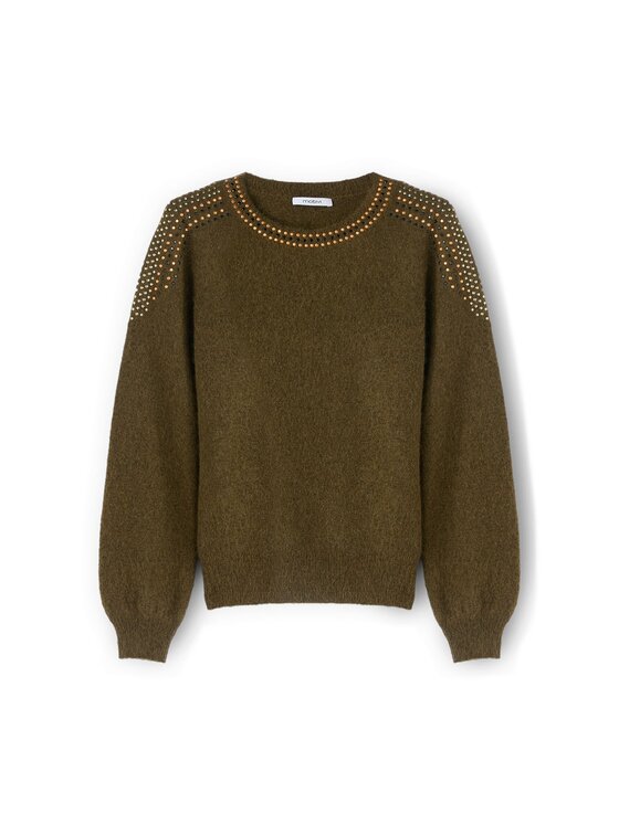 Motivi Motivi Maglione M018W003691N035 Verde Regular Fit