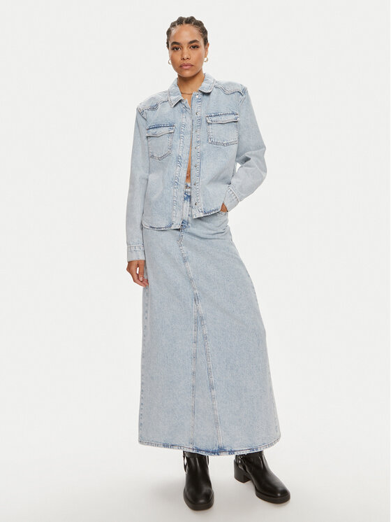 Gestuz Gestuz Jeans suknja Mily 10909059 Plava Regular Fit
