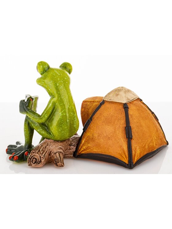 MIAhome MIAhome Figurka żaba na kempingu FROGG na biwaku Zielony