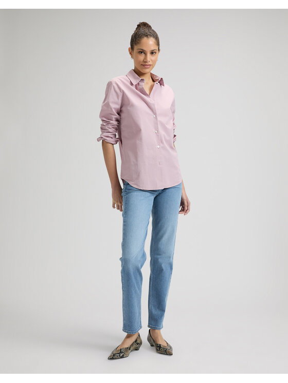 Lee Lee Koszula POCKETLESS SHIRT Różowy Regular Fit