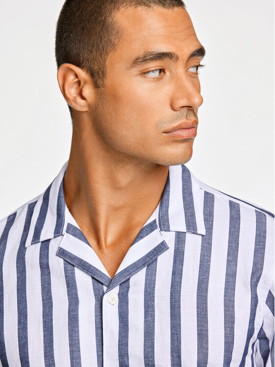 Lindbergh Lindbergh Πουκάμισο 30-203321 Σκούρο μπλε Relaxed Fit