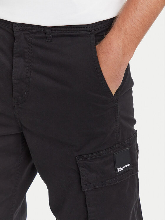 Karl Lagerfeld Jeans Karl Lagerfeld Jeans Spodnie materiałowe A3M10085 Czarny Regular Fit