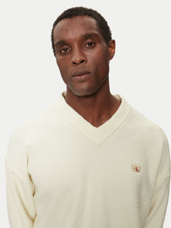 Calvin Klein Jeans Calvin Klein Jeans Sweter J30J326452 Écru Regular Fit