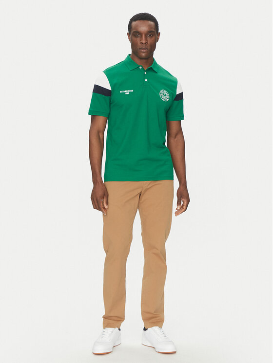 Hechter Paris Hechter Paris Polo Pique X-Tech 74026 151929 Zelena Regular Fit