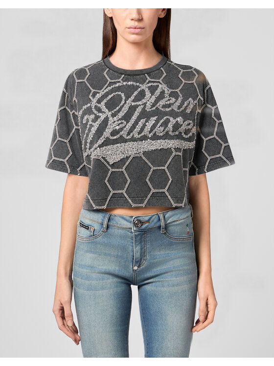 PHILIPP PLEIN PHILIPP PLEIN T-Shirt 26517 Czarny Regular Fit