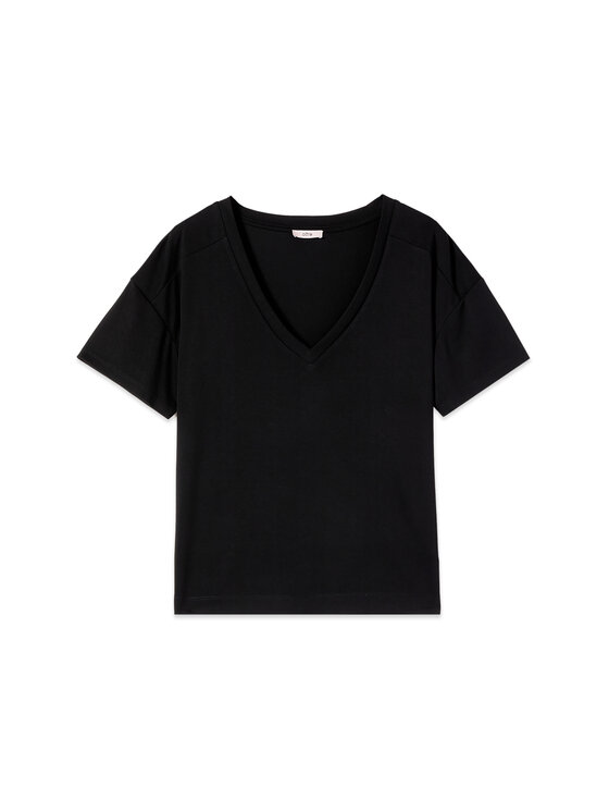 Oltre Oltre T-Shirt G304J104765N033 Czarny Regular Fit