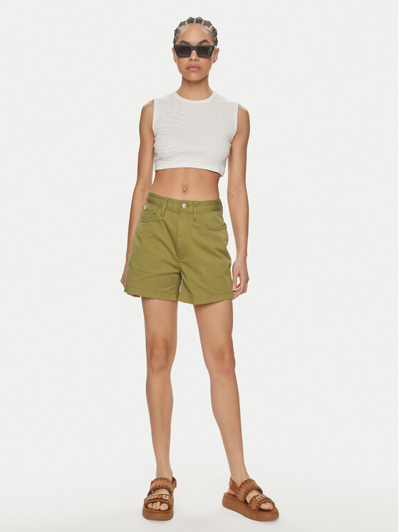 Calvin Klein Jeans Calvin Klein Jeans Top J20J223163 Biały Slim Fit