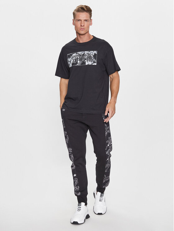 Versace Jeans Couture Versace Jeans Couture Majica 75GAHE01 Črna Regular Fit