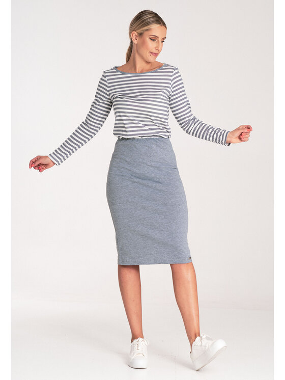 FIGL FIGL Sukienka codzienna M1057 Szary Regular Fit