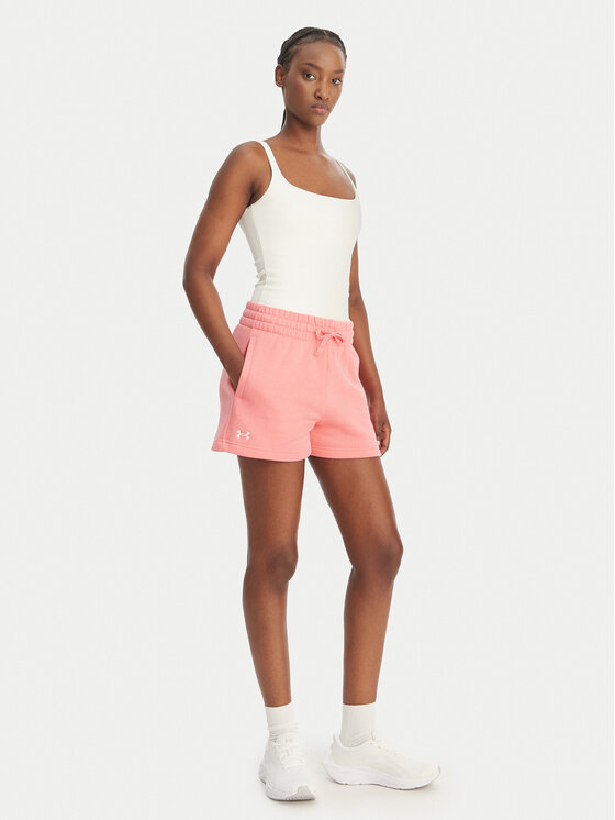 Under Armour Under Armour Szorty sportowe Rival Fleece Short 1382723 Różowy Loose Fit